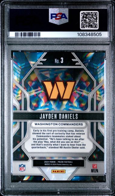 2024 Panini Prizm Prizmatic Jayden Daniels #3 Mint 9 back