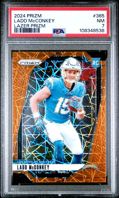 2024 Panini Prizm Ladd Mcconkey #365 (Lazer Prizm) Nm 7 front