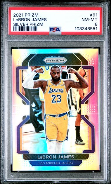 2021 Panini Prizm Lebron James #91 (Silver Prizm) Nm-Mt 8 front