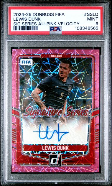 2024-25 Panini Donruss Fifa Signature Series Autographs Lewis Dunk #Ssld (Sig Series Au-Pink Velocity) Mint 9 front
