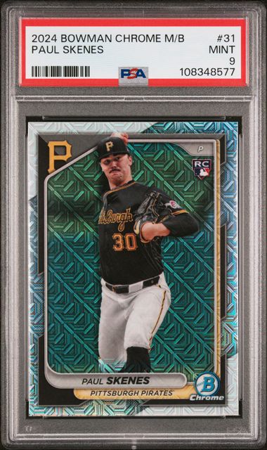 2024 Bowman Chrome Mega Box Paul Skenes #31 Mint 9 front