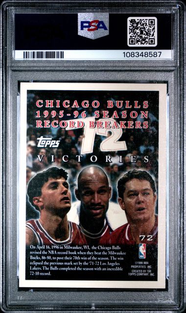 1996 Topps Bulls Commemorative #72 Nm-Mt 8 back