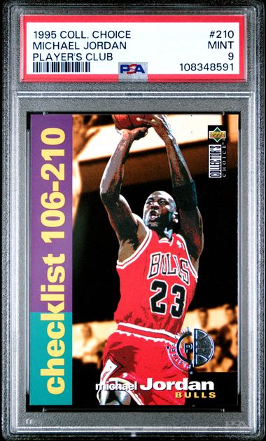 1995 Collector's Choice Michael Jordan #210 (Player's Club) Mint 9 front