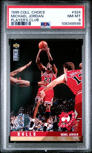 1995 Collector's Choice Michael Jordan #324 (Player's Club) Nm-Mt 8 front