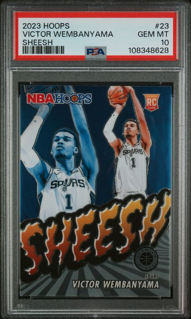 2023 Panini Nba Hoops Sheesh Victor Wembanyama #23 Gem Mt 10 front