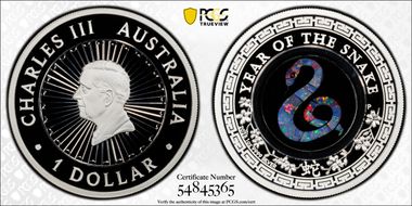 2025-P $1 Year of the Snake - Opal PR69DCAM