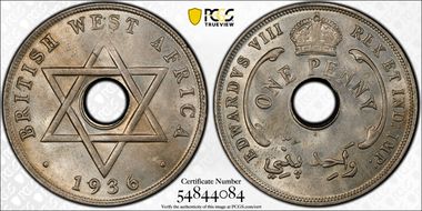 1936-H 1D Edward VIII KM-16 MS63
