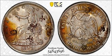 1877-S T$1 Chopmarked N1