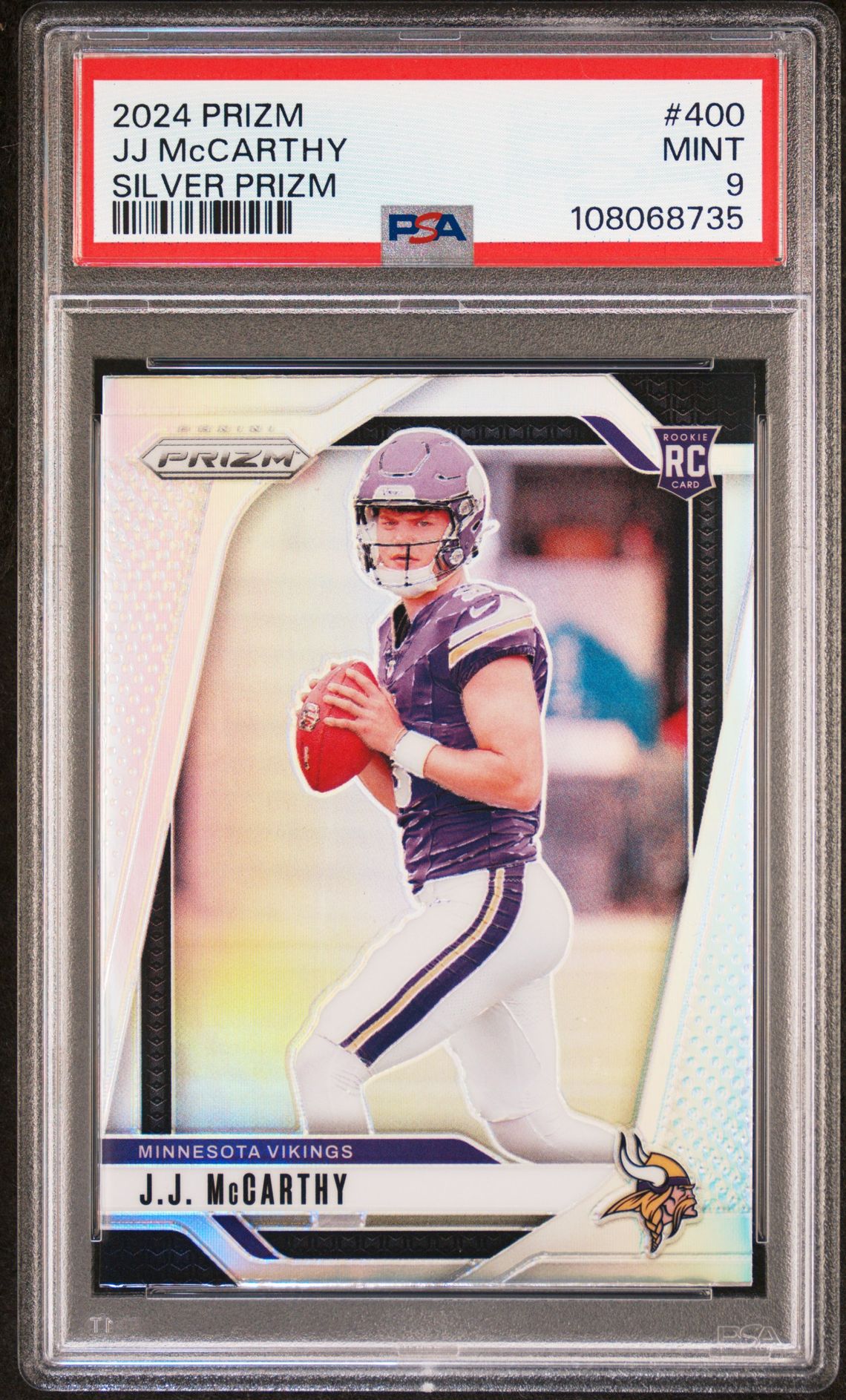 2024 Panini Prizm Jj Mccarthy #400 (Silver Prizm) Mint 9 front
