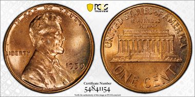 1959-D 1C MS65RD