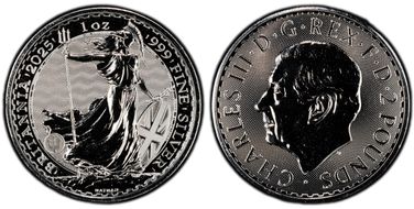2025 £2 Britannia Ag MS68