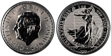 2025 £2 Britannia Ag MS69