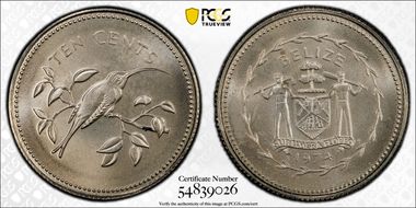 1974-FM 10C KM-40 Matte MS69