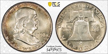 1958-D 50C AU58