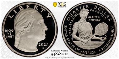 2025-S 25C Althea Gibson PR70DCAM