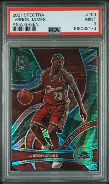 2021 Panini Spectra ASIA GREEN #154 LeBRON JAMES front