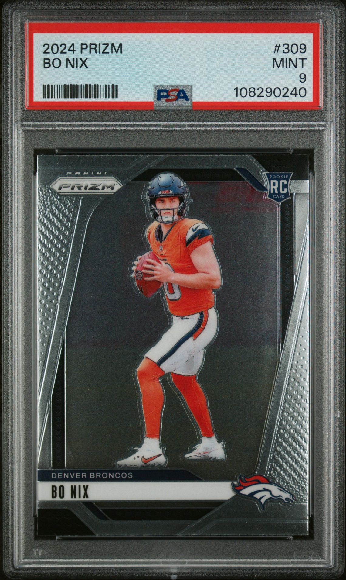 2024 Panini Prizm Bo Nix #309 Mint 9 front
