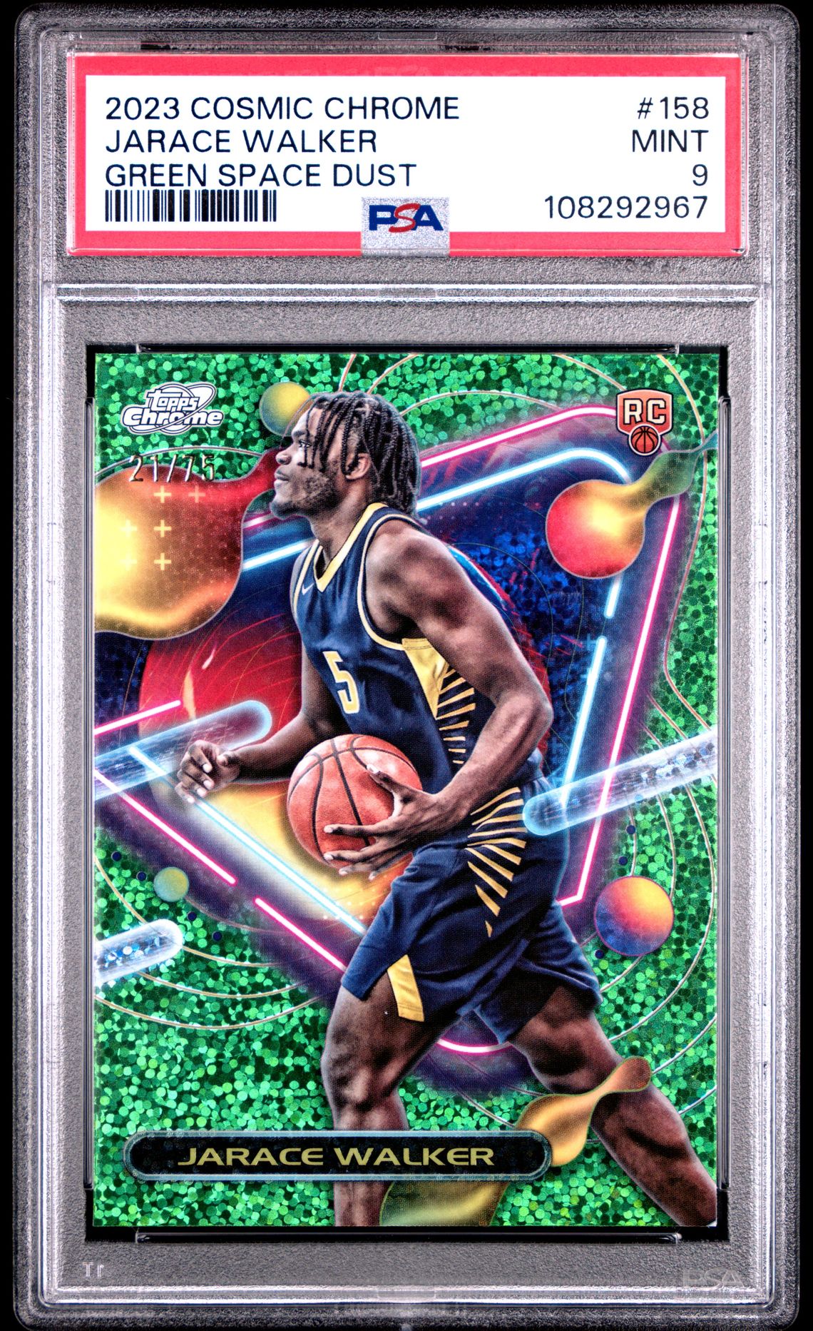 2023 Topps TOPPS COSMIC CHROME GREEN SPACE DUST #158 Jarace Walker front