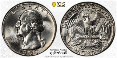 1958 25C Type B Reverse, FS-901 MS64