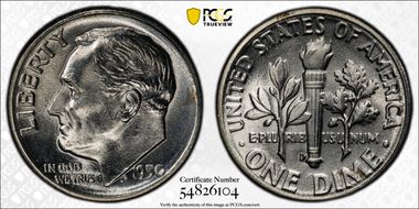 1950-D 10C RPM, FS-502 MS65FB