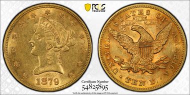 1879 $10 AU55