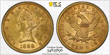 1898 $10 AU55