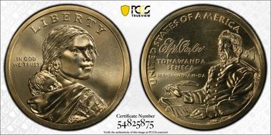 2022-P $1 Native American, Position B MS67