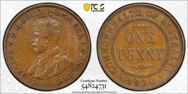 1930 (m) 1D Indian obverse VF30BN