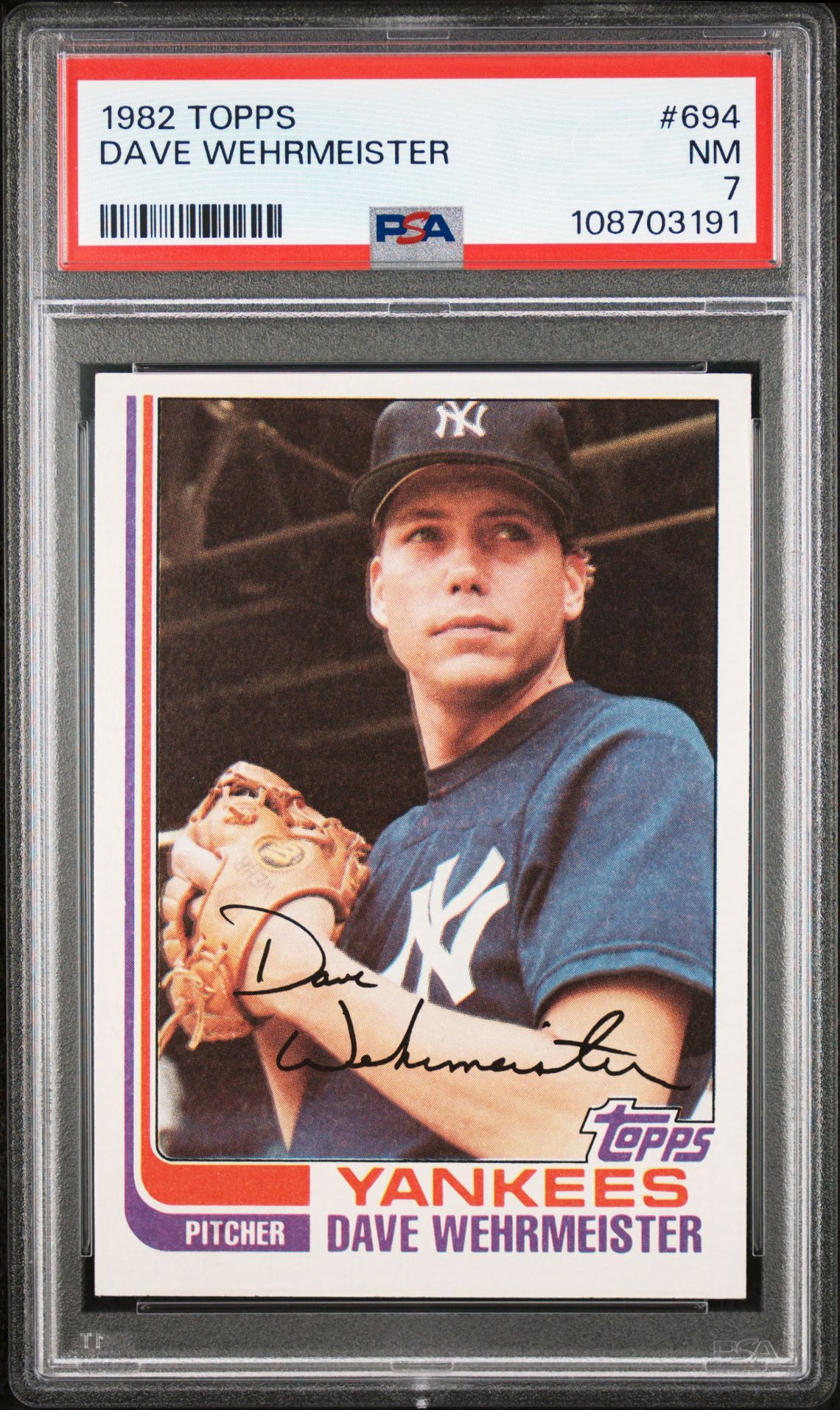 1982 Topps TOPPS #694 Dave Wehrmeister front