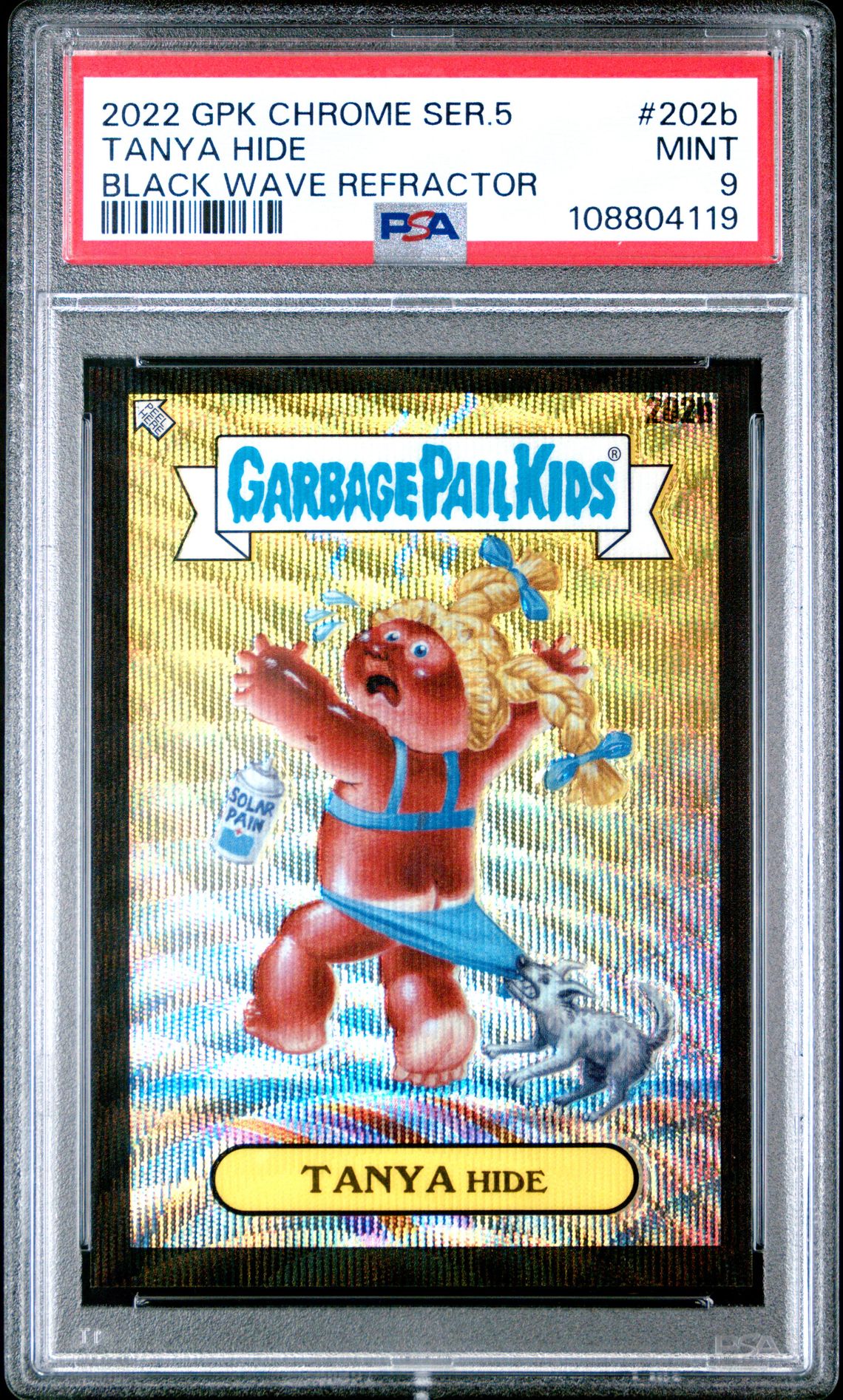 2022 Topps GARBAGE PAIL KIDS CHROME Refractor #202B Tanya Hide front