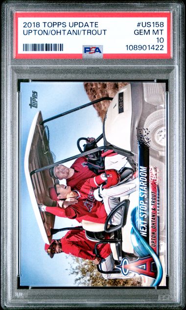 2018 Topps Update TOPPS UPDATE #US158 Upton/Ohtani/Trout front