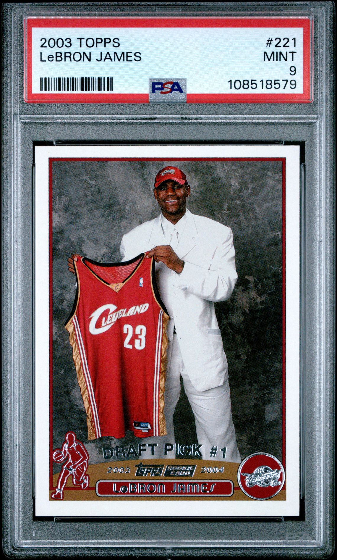 2003 Topps Lebron James #221 Mint 9 front