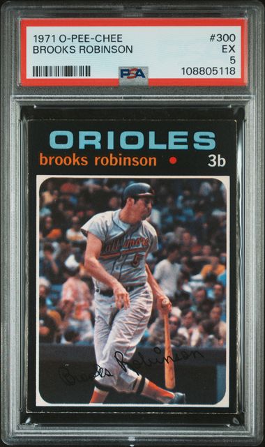 1971 O-Pee-Chee Brooks Robinson #300 Ex 5 front