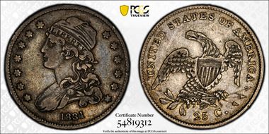 1831 25C B-7, Lg. Letters, RPD, FS-301 VF25