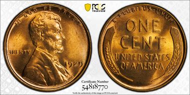 1929 1C MS66RD
