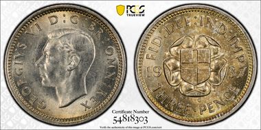 1937 3D S-4085 Shield on Rose MS64