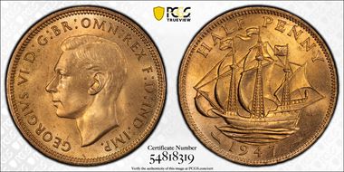 1947 1/2D S-4115 MS65RD