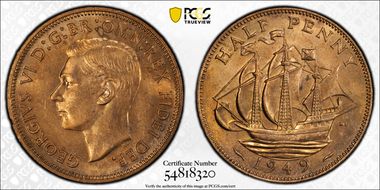 1949 1/2D S-4118 MS64RD