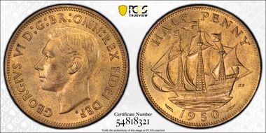 1950 1/2D S-4118 MS64RB