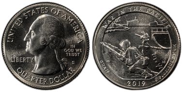 2019-S 25C War in the Pacific NP MS68