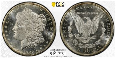 1890-CC $1 MS62PL