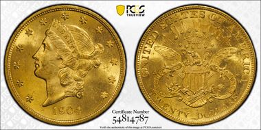 1904 $20 MS63