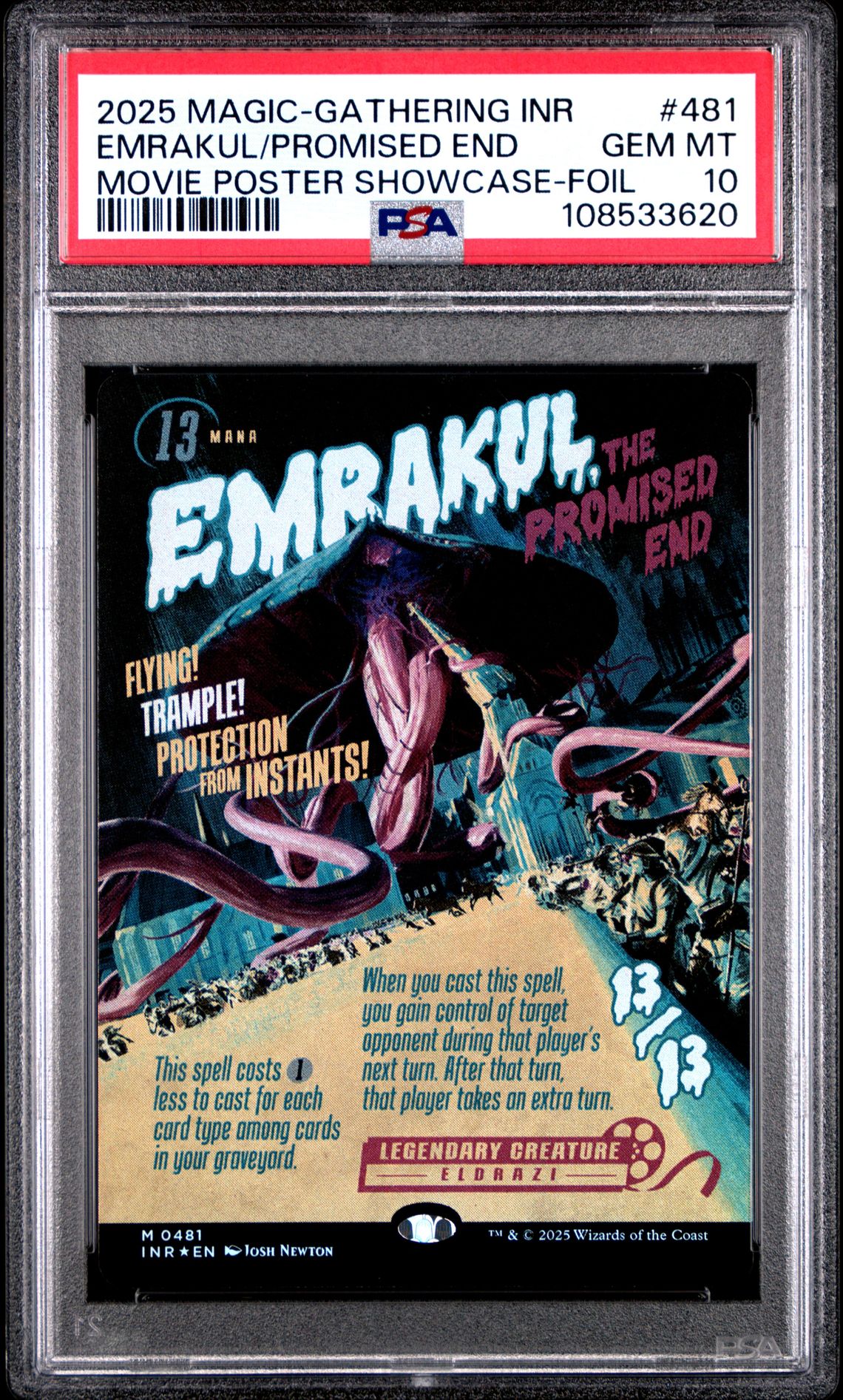 2025 MTG MAGIC THE GATHERING INNISTRAD REMASTERED MOVIE POSTER SHOWCASE-FOIL #0481 Emrakul/Promised End front