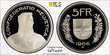 1986 B 5 Fr PR69DCAM