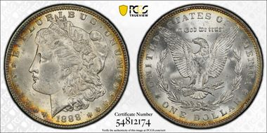 1888 $1 MS64
