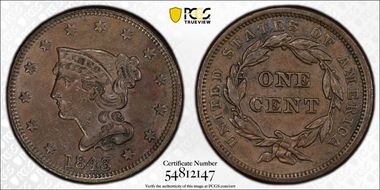 1843 1C Petite Head, Small Letters N1BN