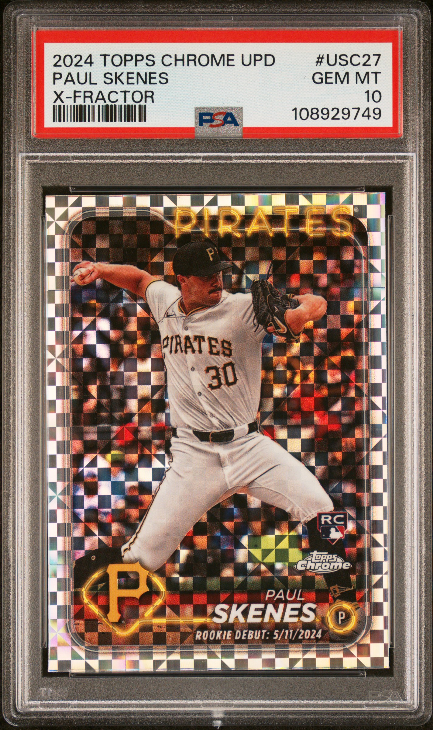 HIped 808's 2024 Topps Chrome Update Paul Skenes X-Fractor