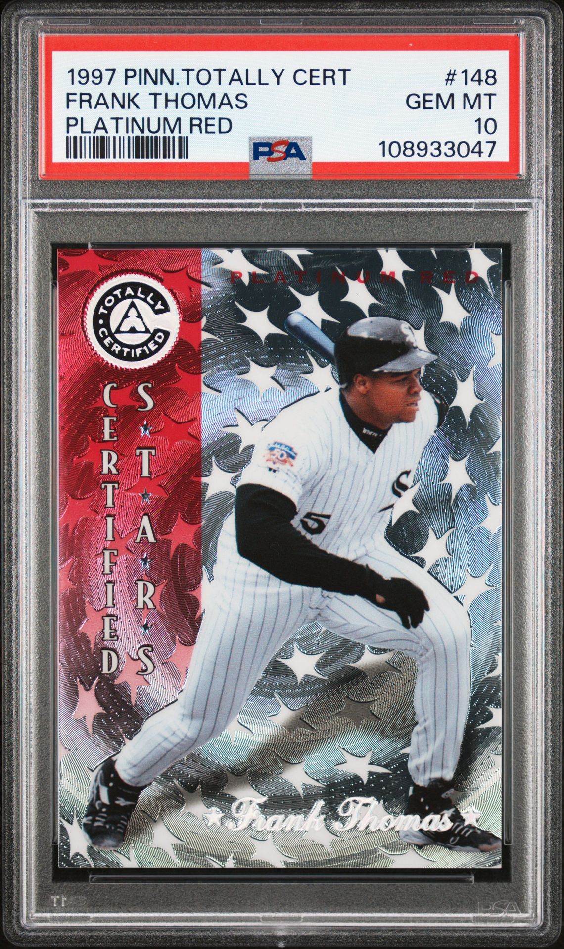 1997 Pinnacle PINNACLE TOTALLY CERTIFIED Platinum #148 Frank Thomas front