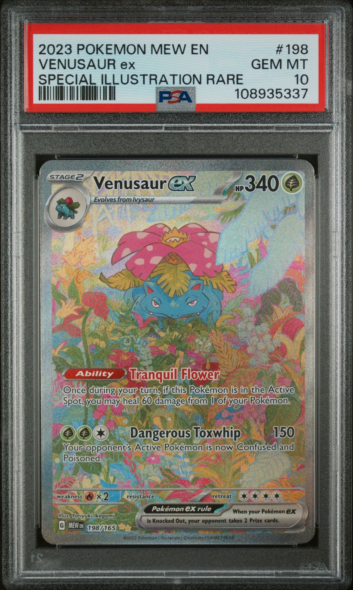 2023 Pokemon Mew En-151 Venusaur Ex #198 (Special Illustration Rare) Gem Mt 10 front