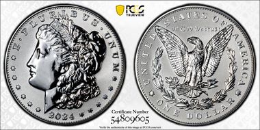 2024-S $1 Morgan Dollar Rev PR Two-Coin Reverse Proof Set PR69